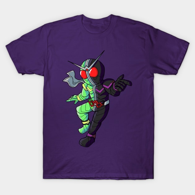 Kamen Rider W Chibi T-Shirt by Lautidood